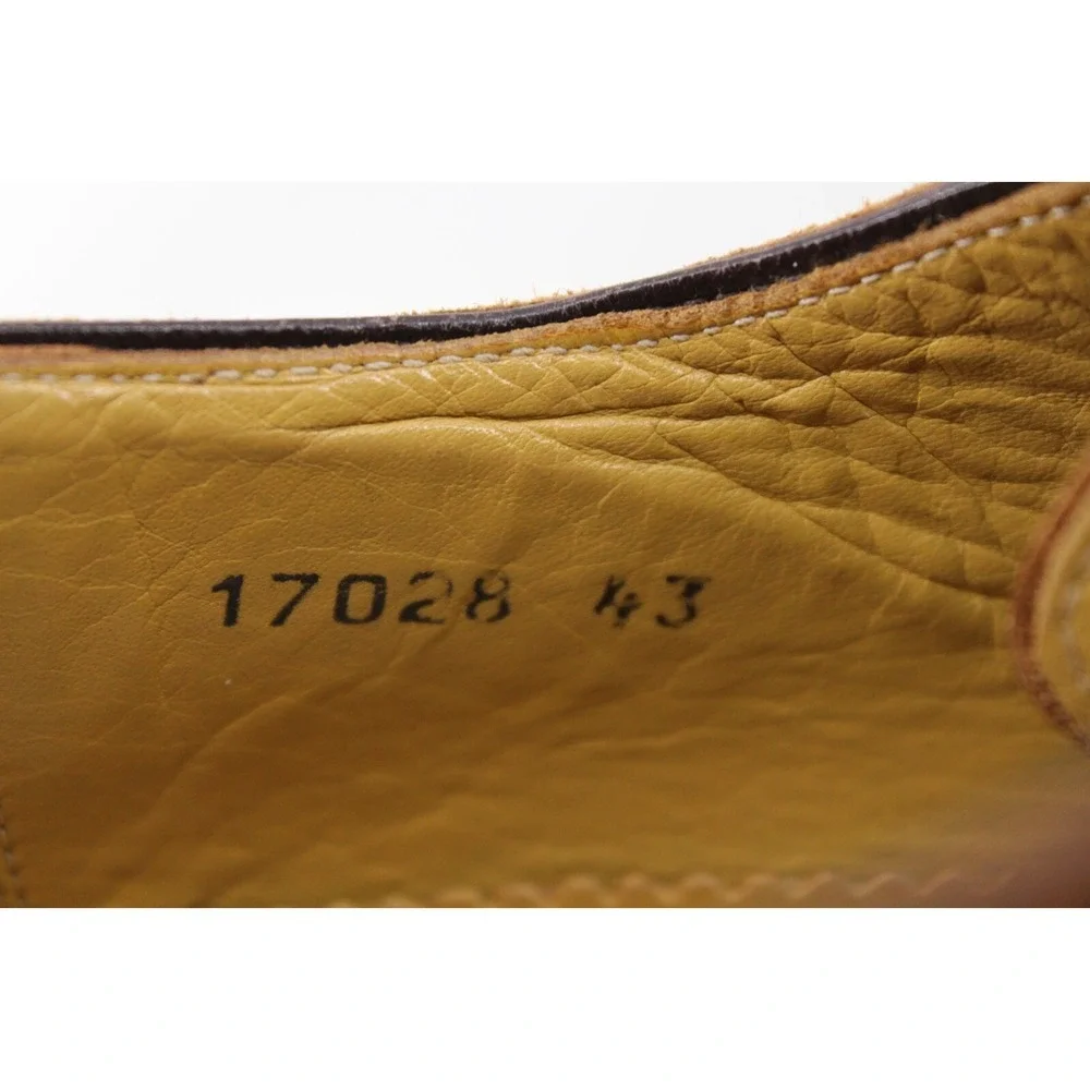 VTG Zenith by Divarese Brown‎ Pebbled Leather Oxford Dress Shoes Men Size 43